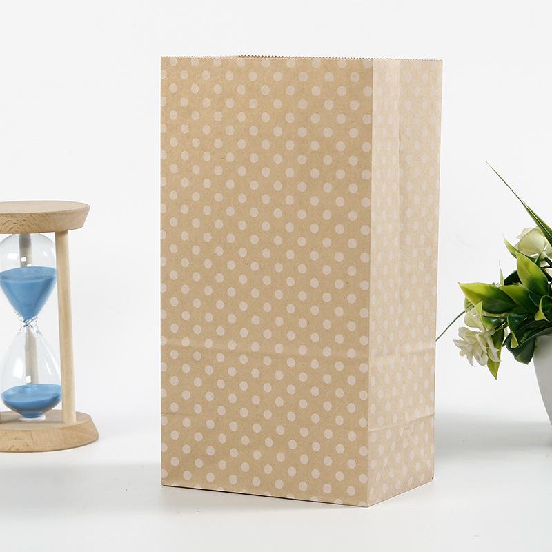 In-Stock Kraft Paper Bags - Creative Disposable Cookie and Candy Packaging for Birthdays (6 Designs)