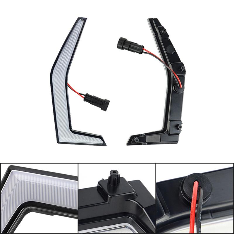 ABLZ-2PCS LED Daytime Running Lights High Quality Front For Kawasaki Teryx KRX 1000