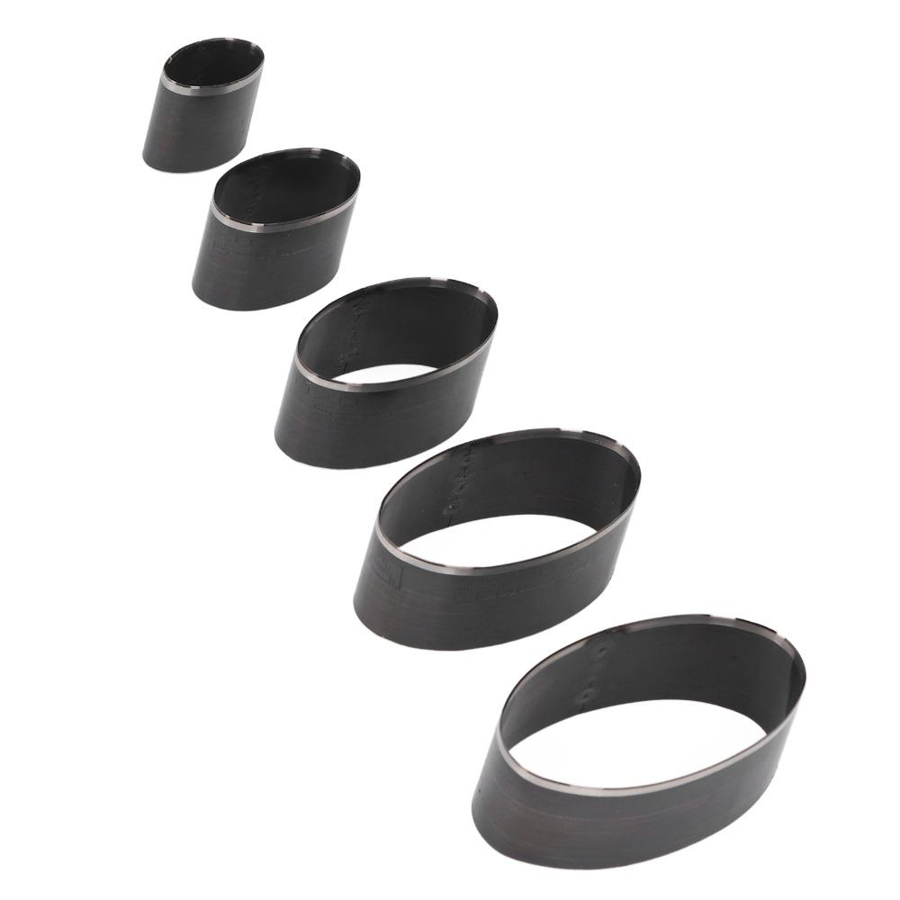 5Pcs Hollow Leather Punch Die Set Steel Oval Hole Punch  For Handmade DIY Leather Craft