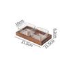 Creative Glass Walnut Fruit Bowl with Compartments for Snacks & Desserts