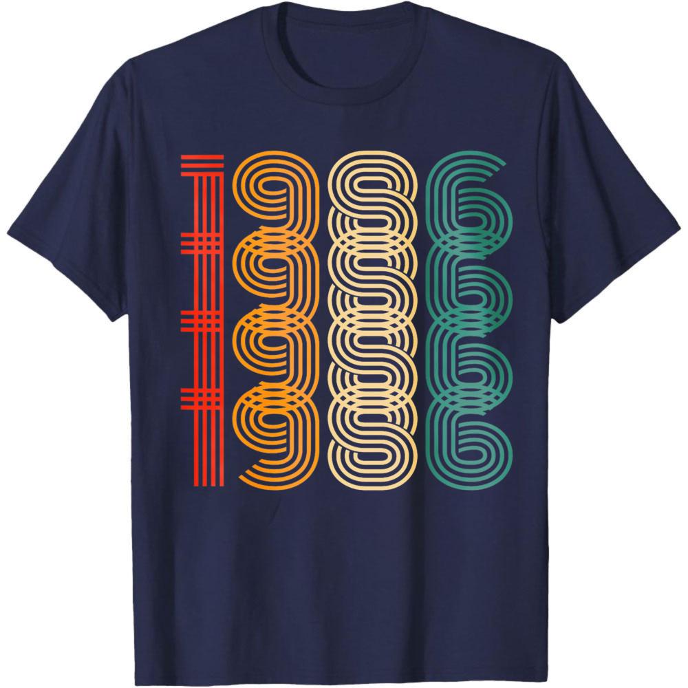 1966 Number Pattern Summer Unisex TShirt Retro Vintage Style Casual Wear For Birthday Party Gift For Him