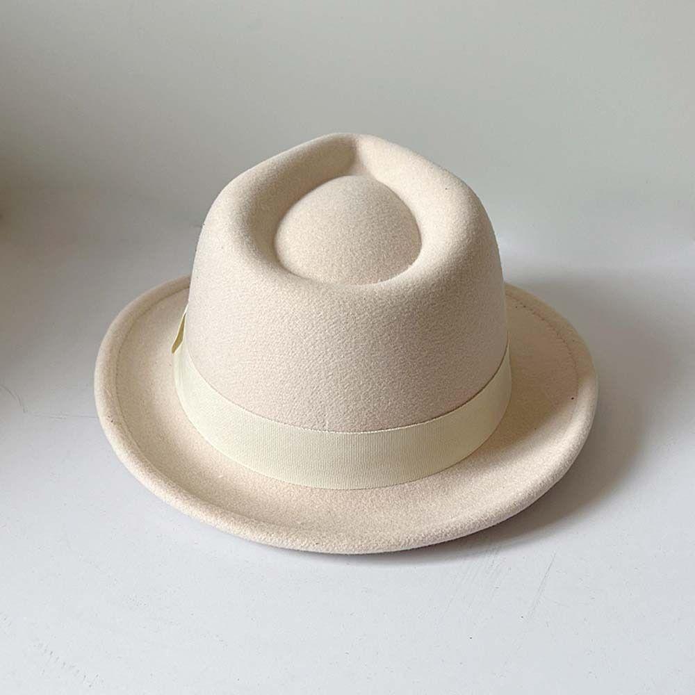 Cappello Fedora Classico Cappello Vintage in Feltro di Lana Cappello da Gentleman Berretto Trilby Uomo / Donna