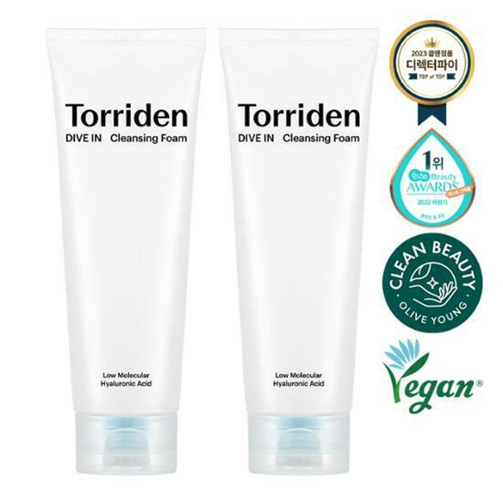 TORRIDEN Dive In Low Molecular Hyaluronic Acid Cleansing Foam 150mL Double Set (150mL+150mL)