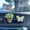 New Style Potted Tulip Butterfly Car Fragrance Diffuser Car Interior Air Conditioning Vent Aroma Stone Decorative Accessory for Women