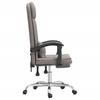 Office Chair with Massage Function Taupe Fabric