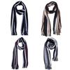 Classic Men's Scarf Winter Warm Faux Acrylic Soft Tassel Long Shawl Business Casual Striped Scarf Men's Clothing Accessories