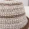 New Small Fresh Comfortable Warm Striped Knitted Comfortable Casual Bucket Hat Burr Edge Casual Warm Small Brim Basin Hat