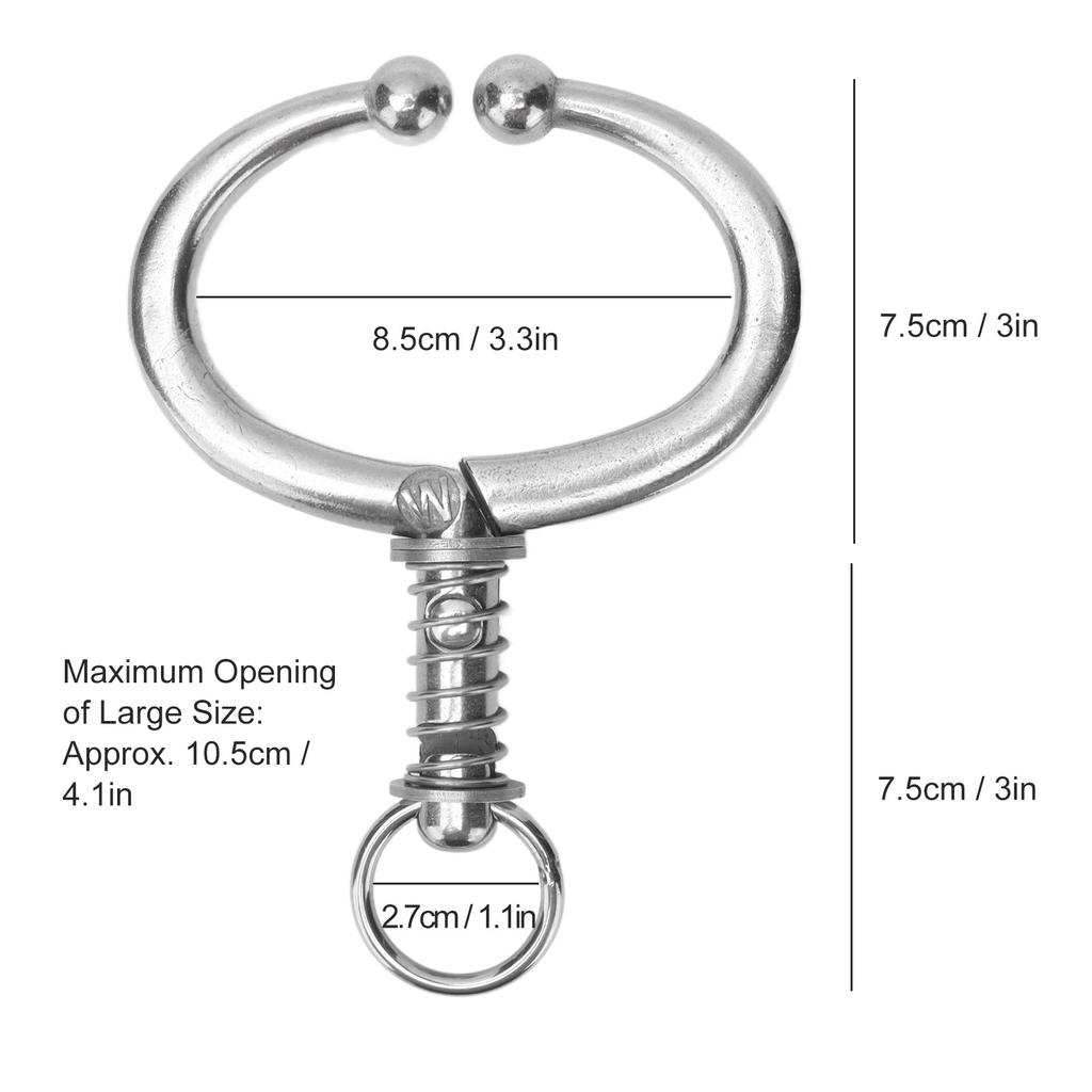 Cattle Nose Ring Stainless Steel Cattle Nose Clamp Bull Cow W Spring Nose Ring for Farm Breeding Accessory