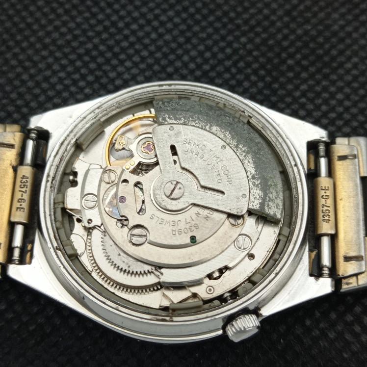 BRUKT VINTAGE SEIKO 5 AUTO 6309A JAPAN HERRE D/D GRØNN UR 608e-a315958-2 SKU608e-a315958