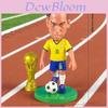 Set Figurine Jucători Fotbal Cupa Mondială PVC cu Trofee Pentru Fanii Fotbalului