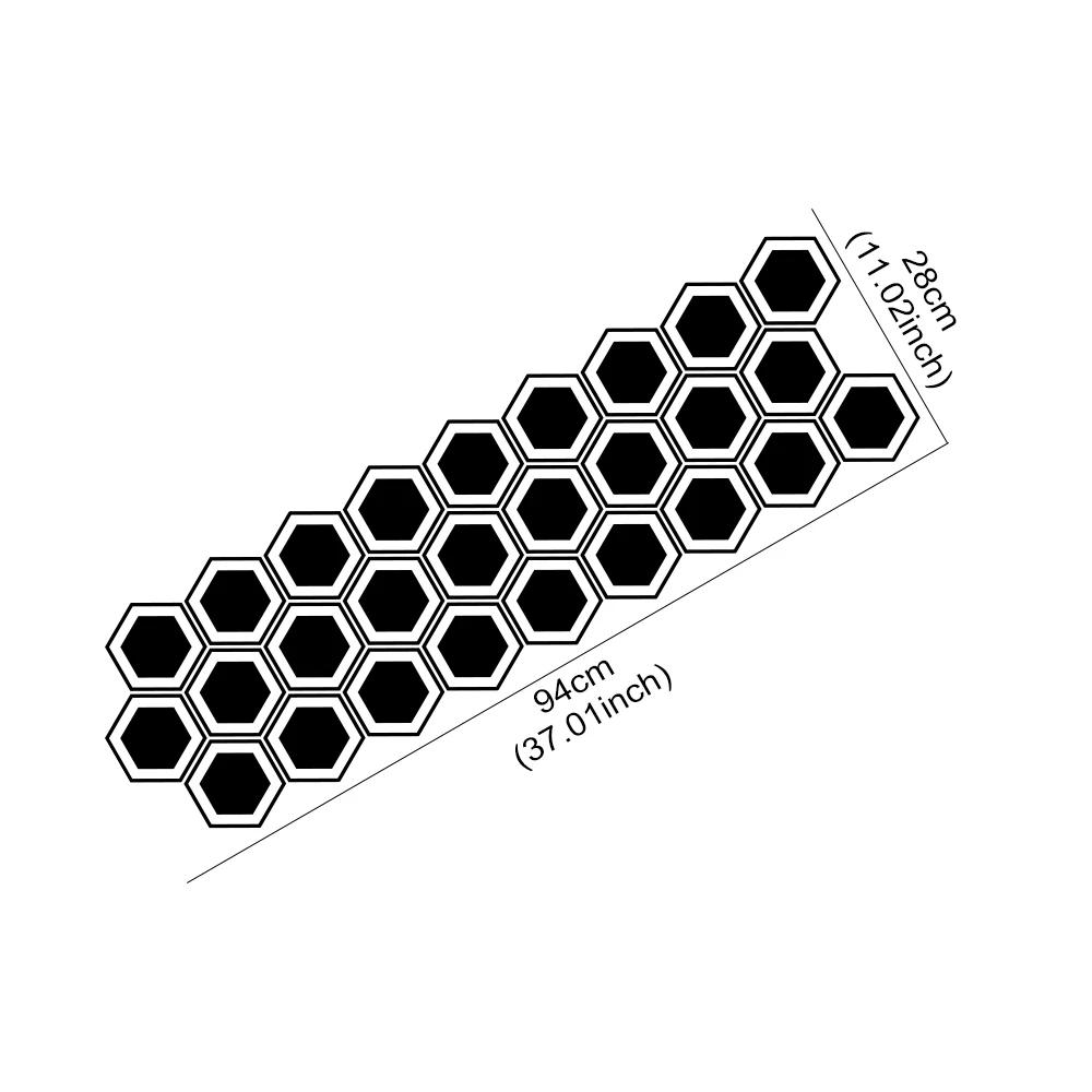 Honeycomb Hexagonal Graphics Car Vinyl Decal Car Body Side Sticker Waterproof Modification Decoration Auto Tuning Accessories