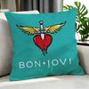 Rock Bon Jovi Cushion Cover Cushion Cover Set 4Pcs 50X50 45X45 40X40 Pillowcase Decorative Sofa Home Decor