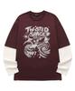 VANNWORKS Layered Twist Space Long Sleeve (Vvll0226) Burgundy