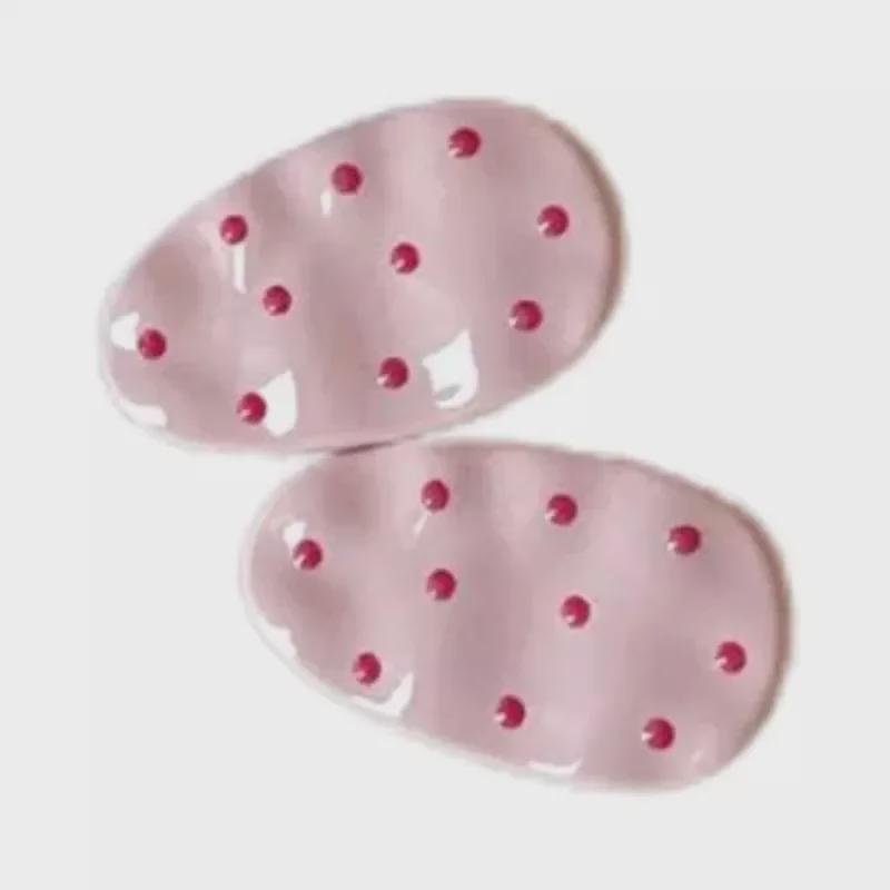 "Polka Dot Duckbill Clip: Simple, Versatile, Cute Hair Accessory for Bangs"