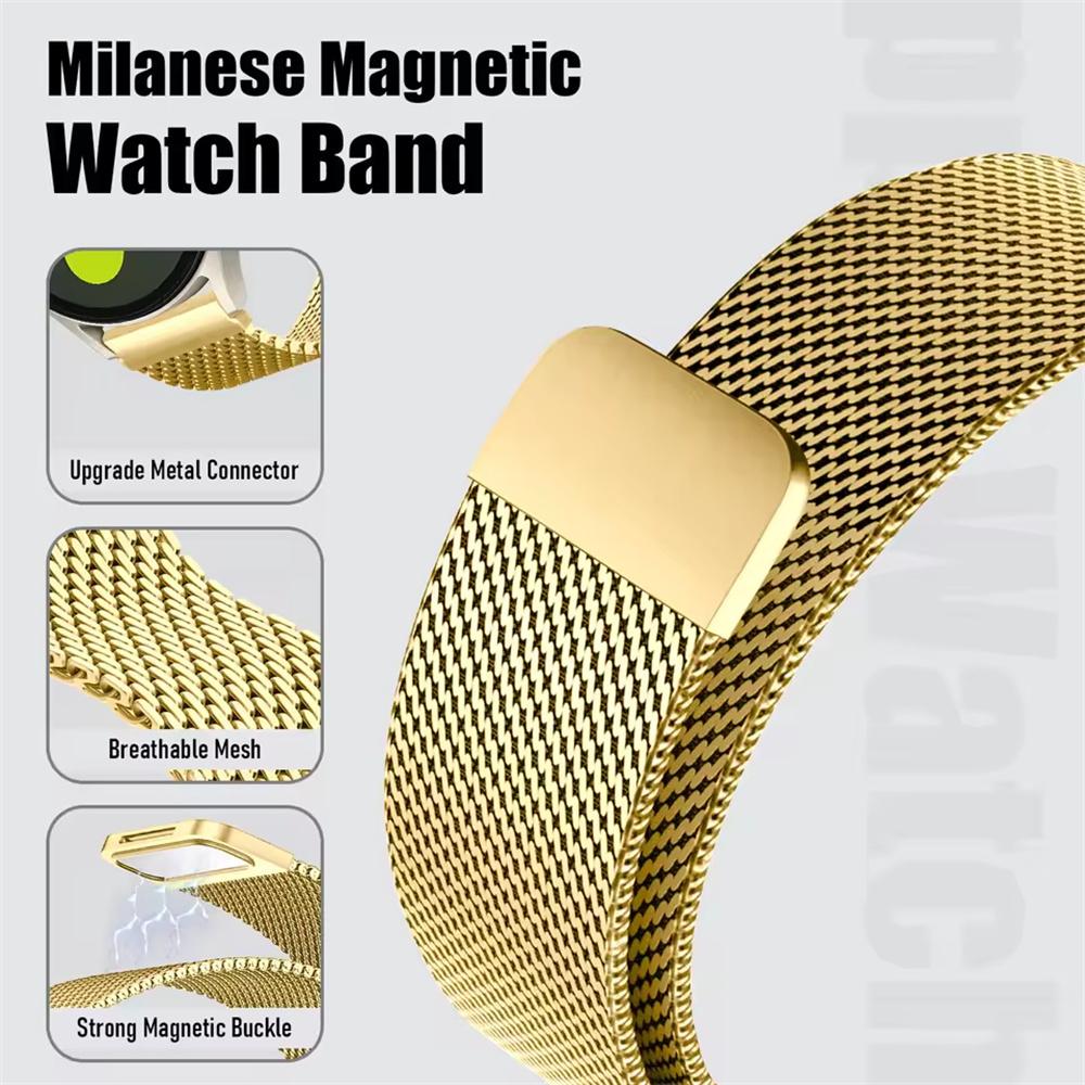 18mm Electroplating Milanese Watch Band for Garmin Venu 3S/Forerunner 265S/Vivomove 3S Stainless Steel Strap