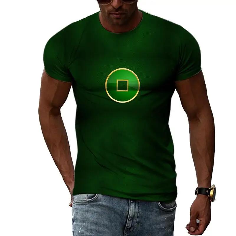 Fashion Men's T-shirt Multidimensional Graphic 3D Print Harajuku Personality Round Neck Short Sleeve Top Oversized Loose Top