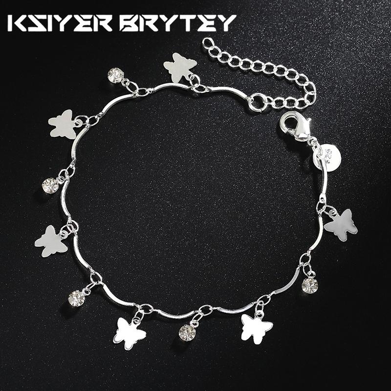 

Charm 925 Sterling Silver Bracelets for Women Zircon Butterfly Chain Elegant Fashion Wedding Party Christmas Fine Jewelry