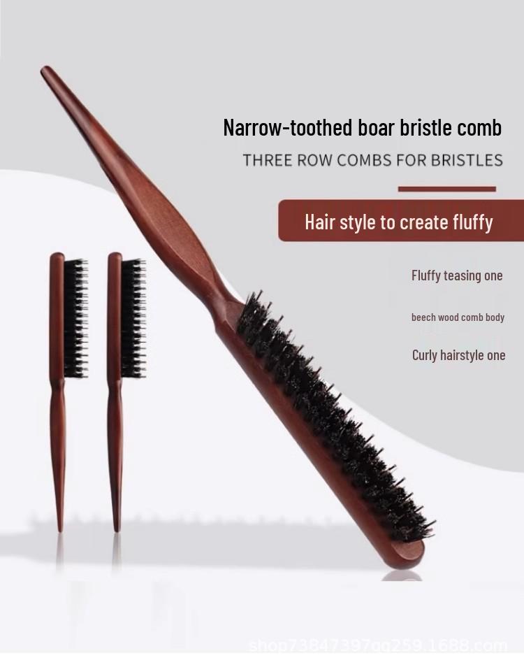 

Портативная складная расческа из щетины кабана - Антистатическая, Идеальна для пышной челки