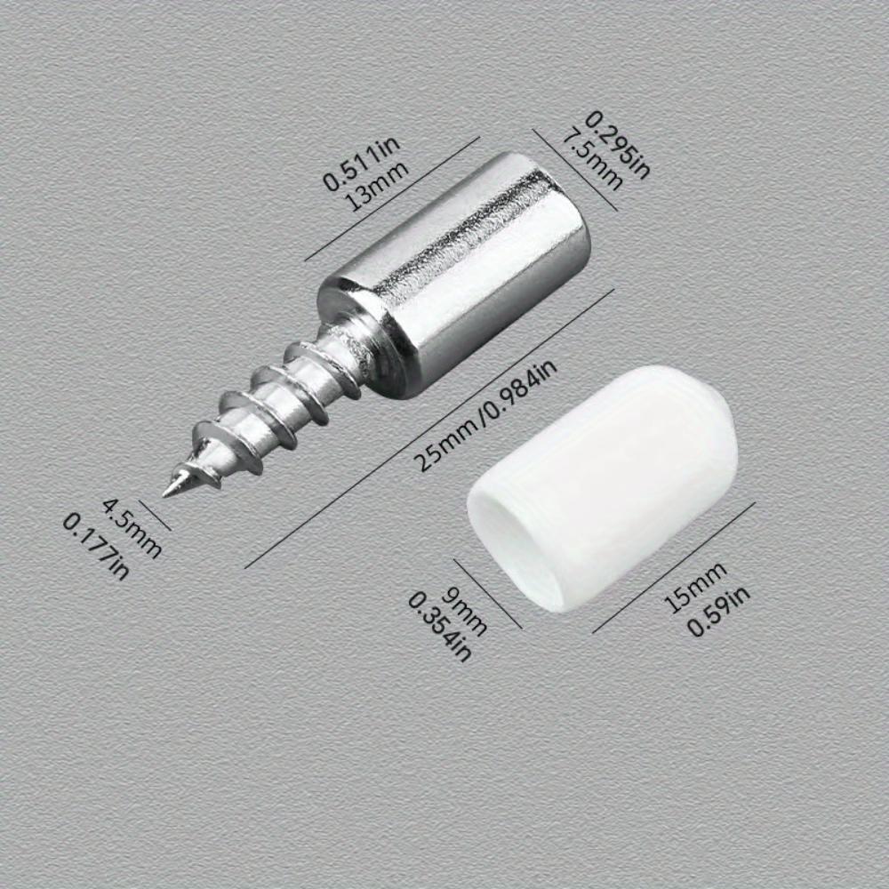 50Pcs Metal Shelf Support Nail Set, Anti-skid Sleeve and Self-screws, Cabinet Baffle Pressing Aluminum Plate Bracket, Furniture Glass Bracket