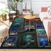 Turtle Art Gallery Pattern Rug Floor Mat for Living Room or Bedroom Soft and Comfortable Carpet a Gift for Birthday and Holiday.