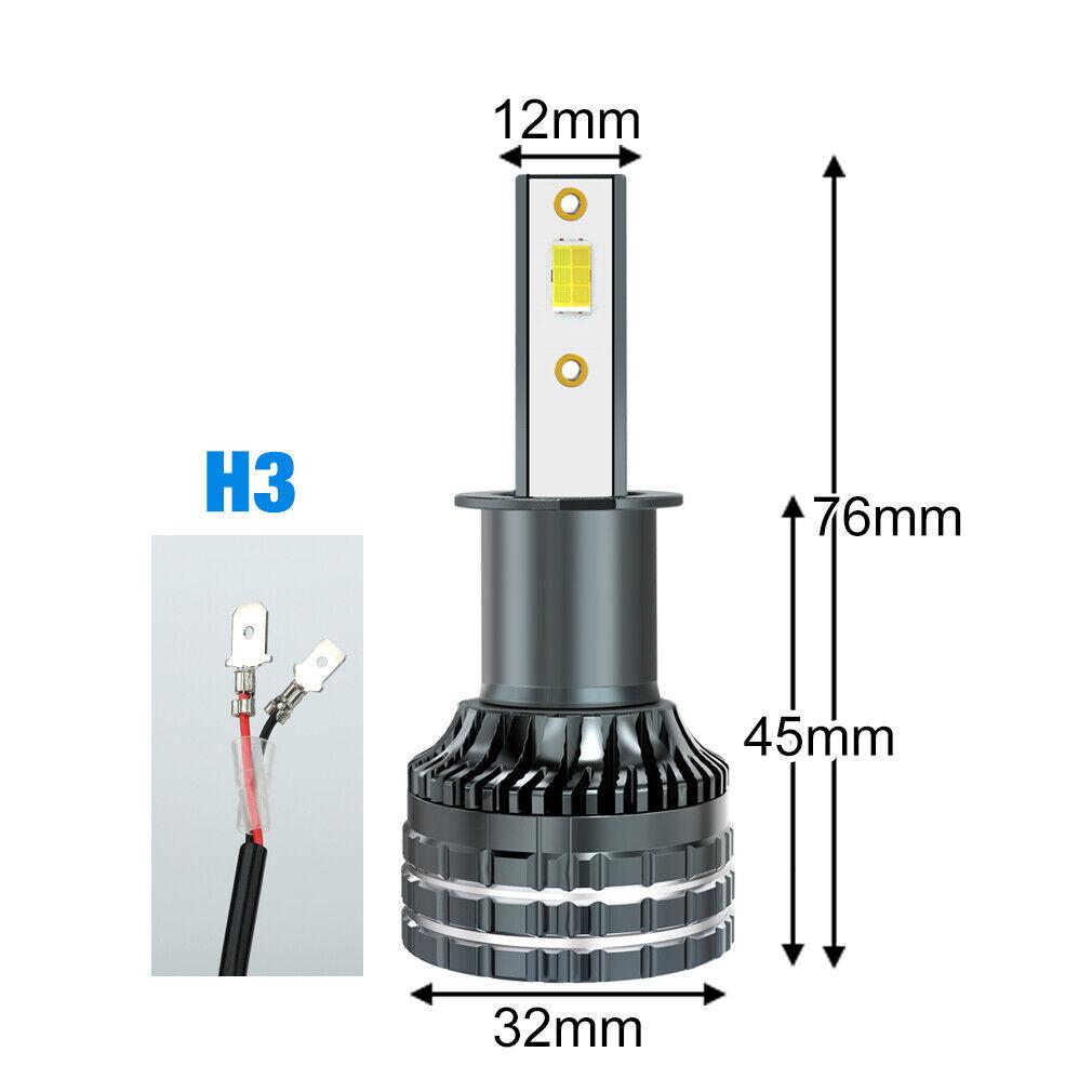 2Pcs H4 LED Headlight H11 Canbus 20000Lm 6000K 4300K 3000K 3 Color Changing Front Light Bulbs H8 9005 HB3 9006 HB4 9012 Hir2 H27 880 881 Auto Fog Lamp