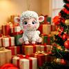Acrylic Little Sheep Pendant Flat Car Rearview Mirror Charm  Christmas Decoration