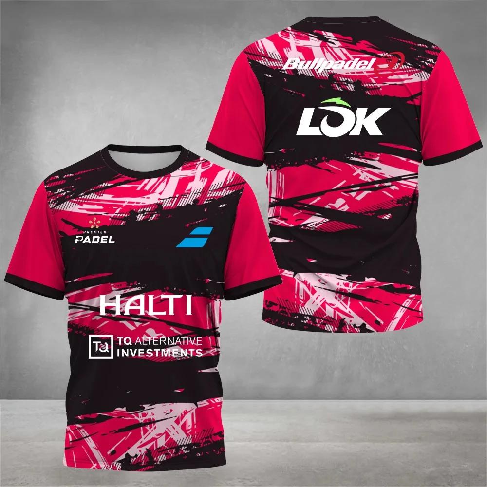 Sommer 3D-gedruckte Tennis-Trainings-Trikots Schnelltrocknend Atmungsaktiv Rundhalsausschnitt Kurzarm Blazer T-Shirt Herrenmode Freizeit Sportbekleidung