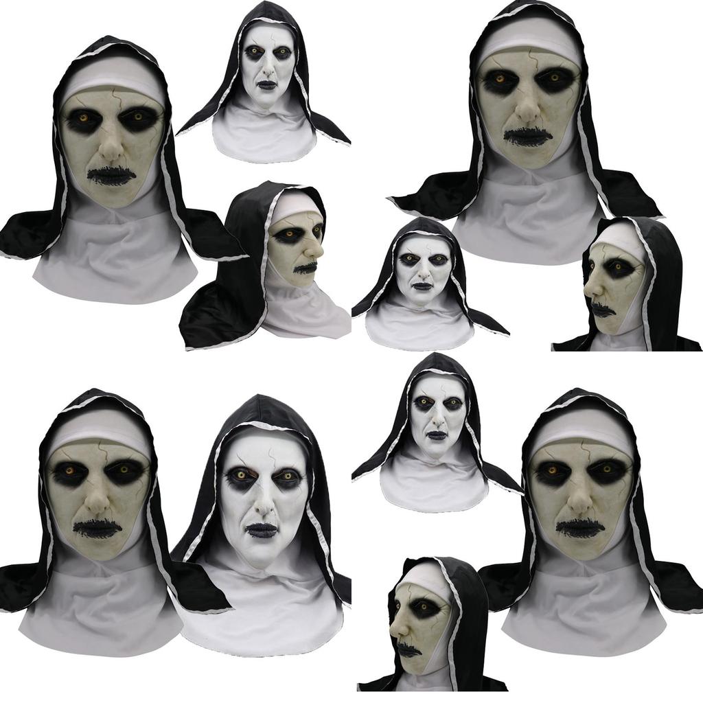 Die Nonnenkopfmaske mit entsetzlichem Design, ideal für Halloween und Kostümpartys