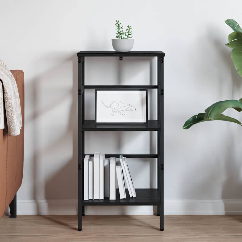 Bookshelf Black Oak Effect 40 x 29.5 x 81 cm