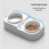 HELLOJOY Ceramic Elevated Double Pet Bowl