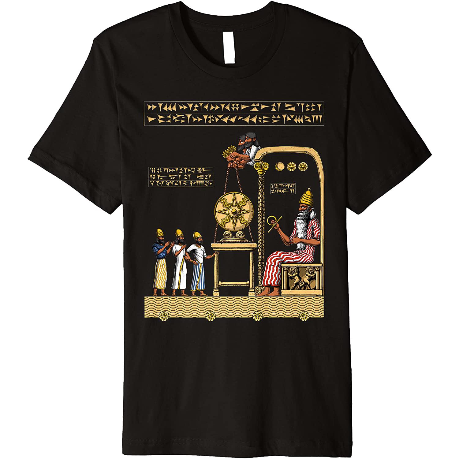 Anunnaki Gods Ancient Sumerian Mythology Babylonian Symbols TShirt New 100 Cotton Short Sleeve ONeck Tshirt Casual Mens Top S