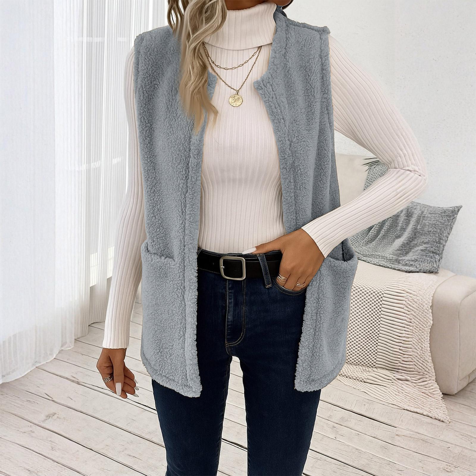 

Women s Fashion Coat Loose Solid Color Cardigan Sweater XL
