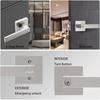 Modern Style Three-Bar Door Lock Square Interior Bedroom Burglar Lock  Bedroom