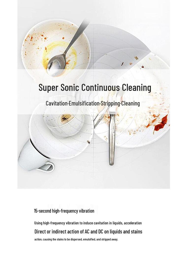 Mini Electric Dishwasher & Ultrasonic Fruit Cleaner