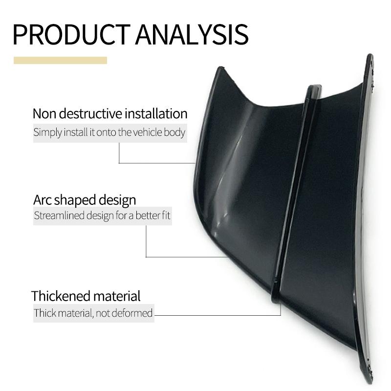 2X Universal Motorcycle Winglet Aerodynamic Spoiler Wing with Adhesive For Yamaha Suzuki Kawasaki Motorcycle Decoration Sticker