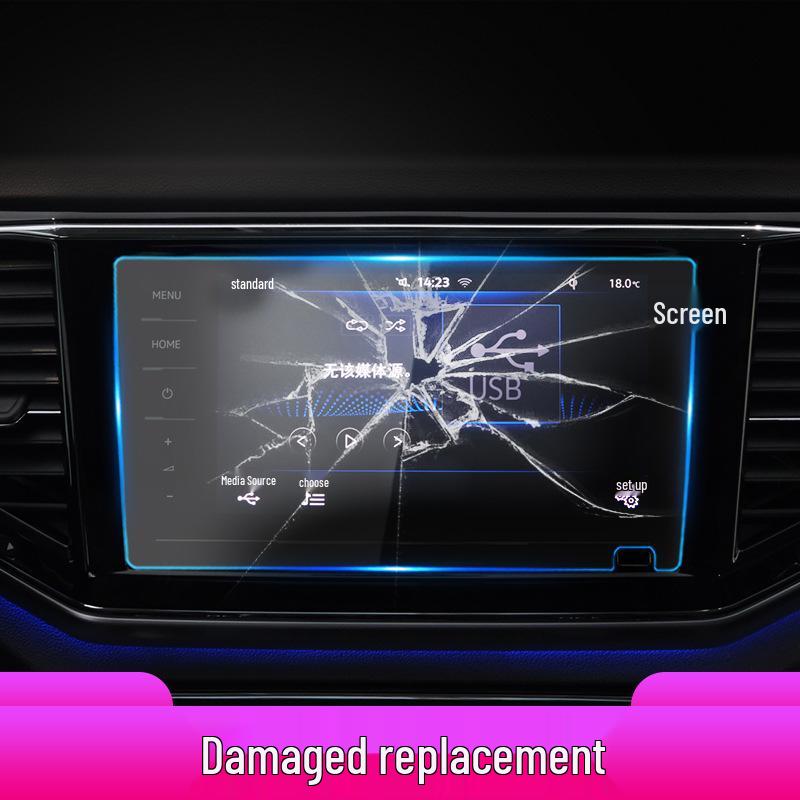 Volkswagen Teramont 25 Folia Ochronna Hartowana do Nawigacji - Ochrona Oczu i Światła Niebieskiego na Panel Instrumentów i Konsolę Środkową.