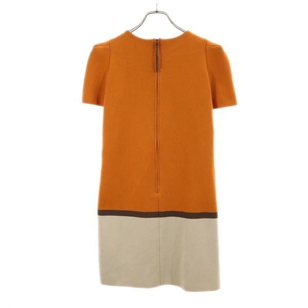 FOXEY Made In Japan By Color Short Sleeve One Piece 38 Orange Series Women Used