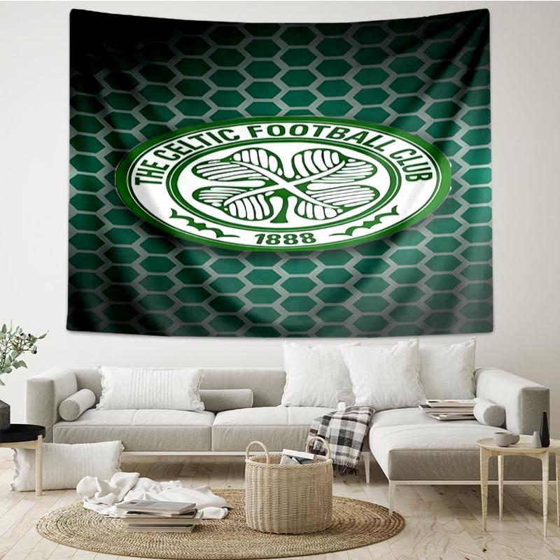 1PC Cel-tic Football Club Crest Printed Tapestry Room Decoration Wall Hanging for Living Room Bedroom, Dormitory, Birthday and Christmas Gifts
