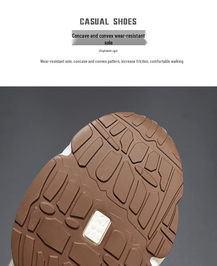 Men's Autumn Breathable Mesh Sports Shoes - Trendy, Versatile, Non-Slip, Thick-Sole Casual Dad Sneakers