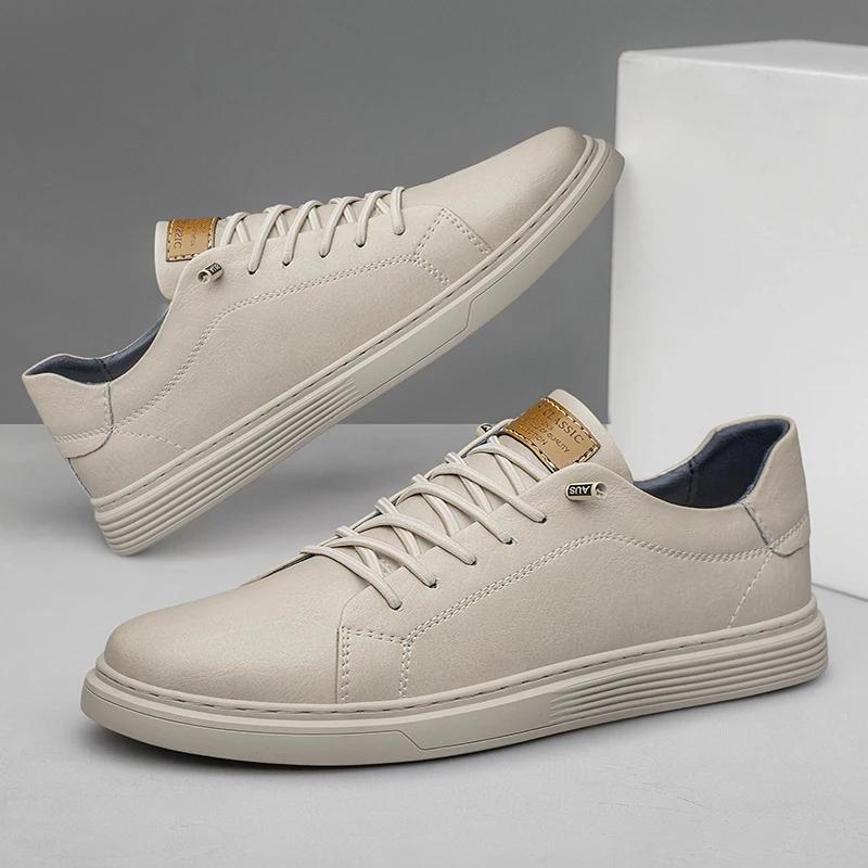 Italienische Marke Schwarze Herren Echtleder Schuhe Lässige Herrenschuhe Herren Schnürschuhe Flache Sneakers Luxusschuhe für Herren