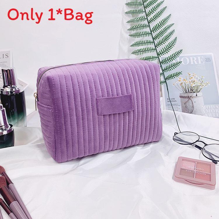Borsa da Trucco in Velluto Organizer da Viaggio con Cerniera per Donne e Uomini