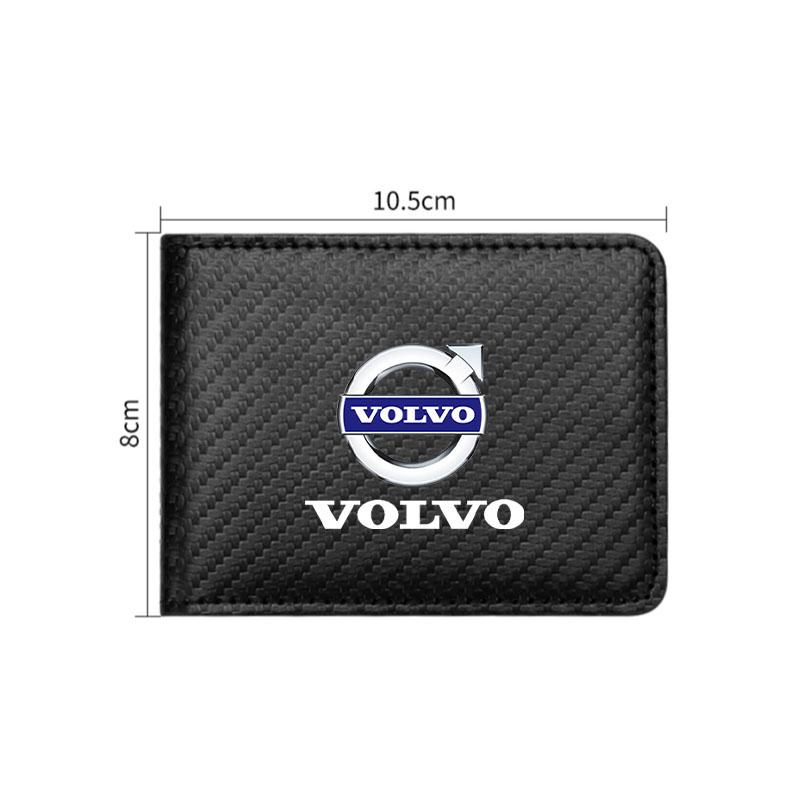 Koolstofvezel Auto Rijbewijs Tas ID Kaarthouder Portemonnee voor Volvo XC60 S90 XC90 S60 XC40 V60 V90 S40 Volvo C40 C70 Accessoires