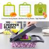 16 in 1 Vegetable Chopper with Container, Food Processor, Dicer, Slicer, Multifunctional Kitchen Gadget, Gray, Plastic/Stainless Steel
