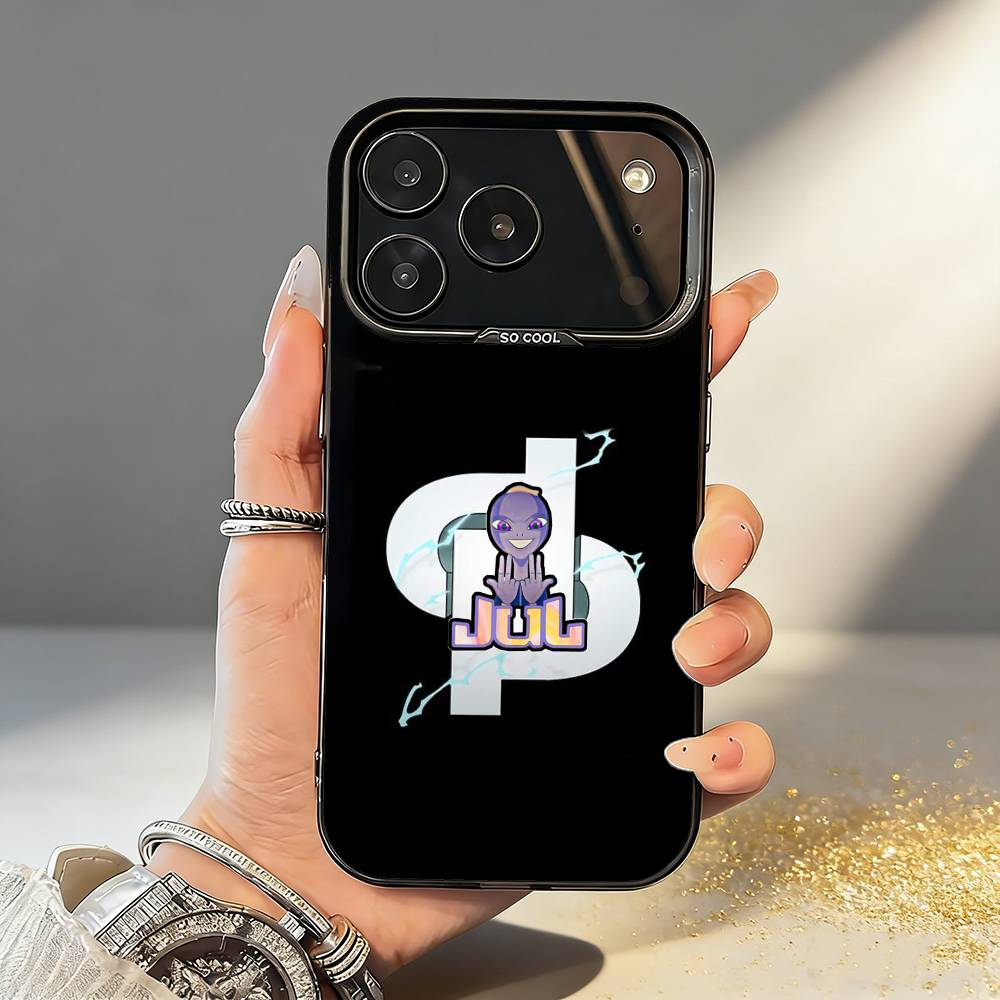 

N-New Fashion Rapper Jul Phone Case For iPhone17,16,15,14,13,12,11,Pro,MAX Gray Matte Silicone Black Cover iPhone14ProMax