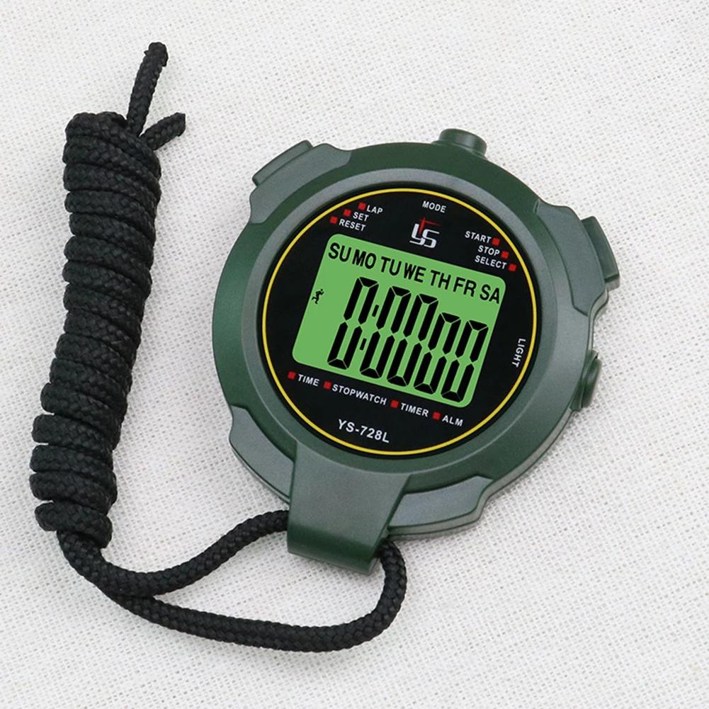 Classic Waterproof Digital Stopwatch Professional LCD Display Sports Training Alarm Clock Timer Stopwatch With Strap Chronograph