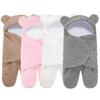 Baby Winter Fleece Swaddle Blanket Cute Newborn Swaddling Wrap Soft Plush Sleeping Sacks