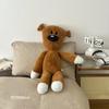Big Size Cute Brown Bear Plush Toy Giant Hug Pillow Soft Fluffy Stuffed Mr. Bean Bear Doll for Fans Birthday Gift Home Decor