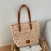 Lace Tote Bag Women Large Capacity Soft Structured Shoulder Sweet Chic Style Casual Travel Handbag