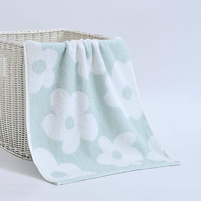 

Towel, pure cotton face towel, water-absorbing cotton household, adults are not easy to lose hair, children s and men s face towels 72*34cm 95g зелёный