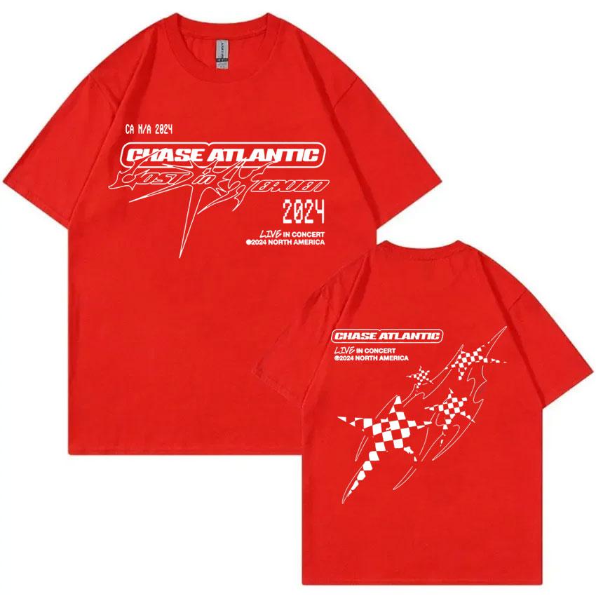 Rock Band Chase Atlantic Lost in Europe and UK Tour TShirts Men Hip Hop Vintage Oversized Cotton Tshirt Gothic Streetwear